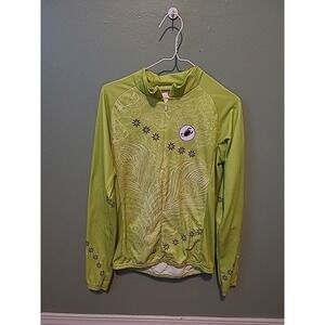 Castelli Long Sleeve Quarter Zip Biking Jersey Lightweight Women's Large Printed